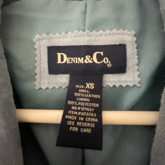 SOLD Baby Blue Suede Fringe Jacket - Picture 3 of 5